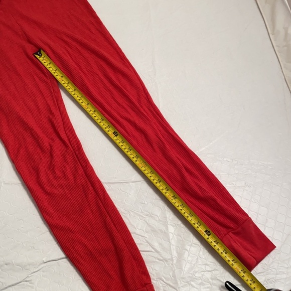 Wildfox red thermal MERRY onesie pajama or base layer M - Picture 6 of 10